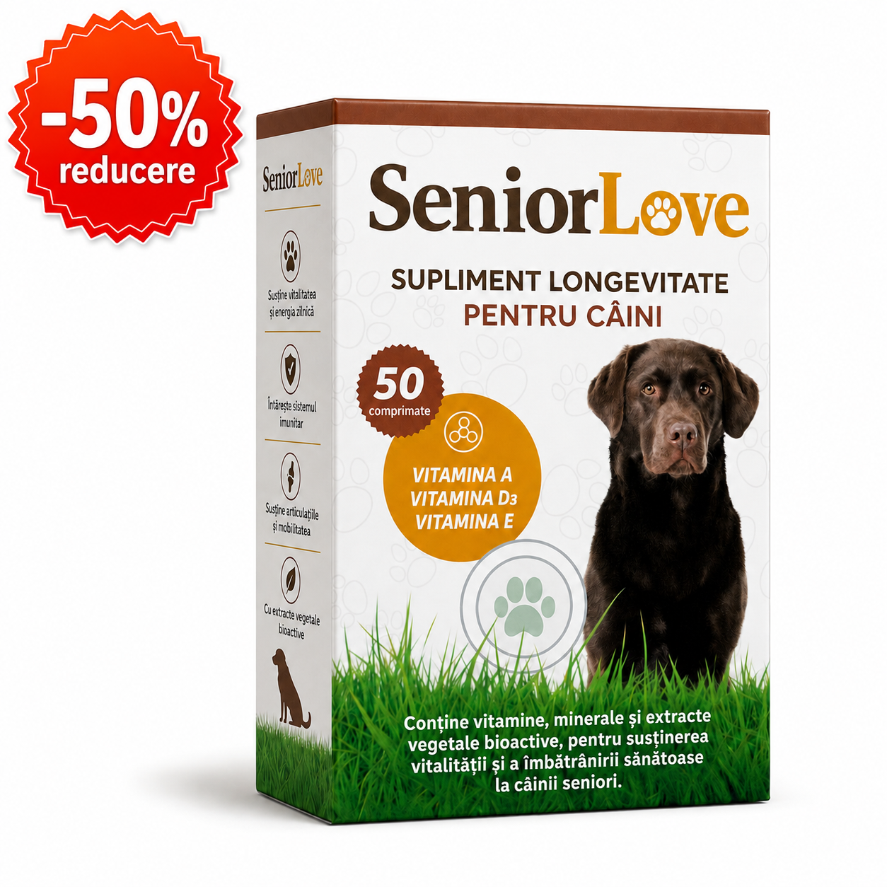 SeniorLove™ – Supliment Longevitate pentru Câini