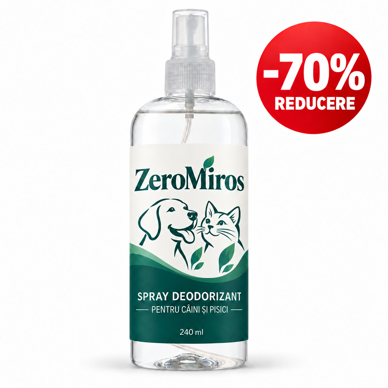 ZeroMiros Spray Eliminare Miros Urină Câini & Pisici