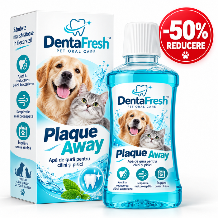 DentaFresh Apă de Gură Câini și Pisici, Anti-Tartru & Respirație Proaspăta
